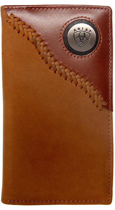 Ariat Rodeo Wallet - Two Toned Stitched Dark Tan WLT1113A